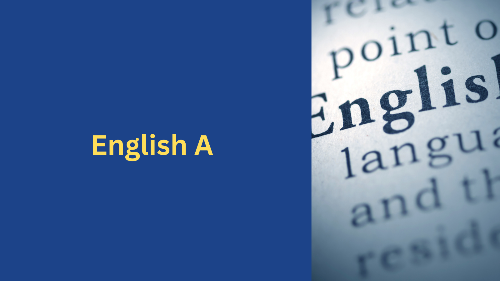 English A